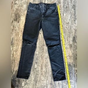 Art Class Girls Black Skinny Ripped Jeans -Size 14